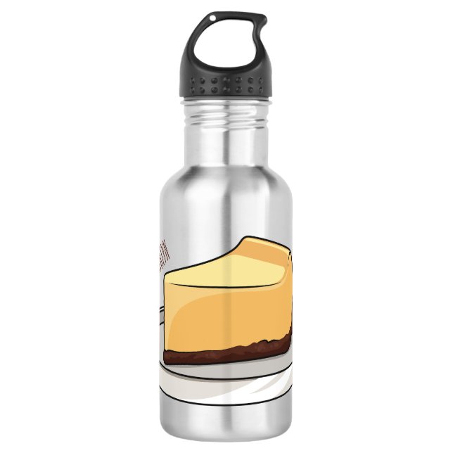 Botella De Agua Ilustracion personalizado de Cheesecake (Anverso)