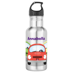 Botella De Agua Ilustracion personalizado de coches Cute kawaii