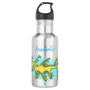 Botella De Agua Ilustracion personalizado de dragón marino diverti