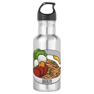 Botella De Agua Ilustracion personalizado de fideos