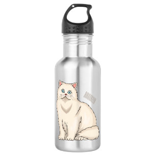 Botella De Agua Ilustracion personalizado de gato persa