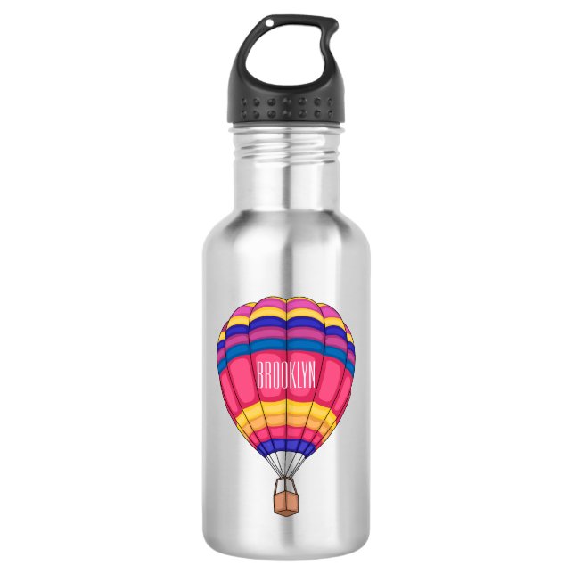 Botella De Agua Ilustracion personalizado de globo aerostático (Anverso)