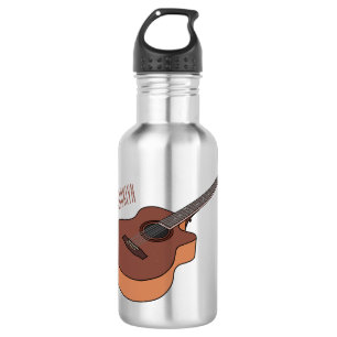 Botella De Agua Ilustracion personalizado de guitarra acústica