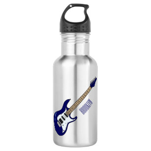 Botella De Agua Ilustracion personalizado de guitarra eléctrica