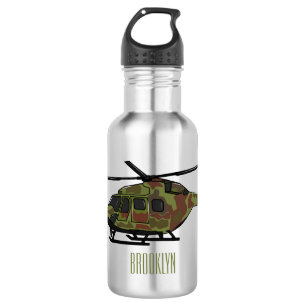 Botella De Agua Ilustracion personalizado de helicópteros del ejér