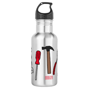 Botella De Agua Ilustracion personalizado de herramientas de carpi