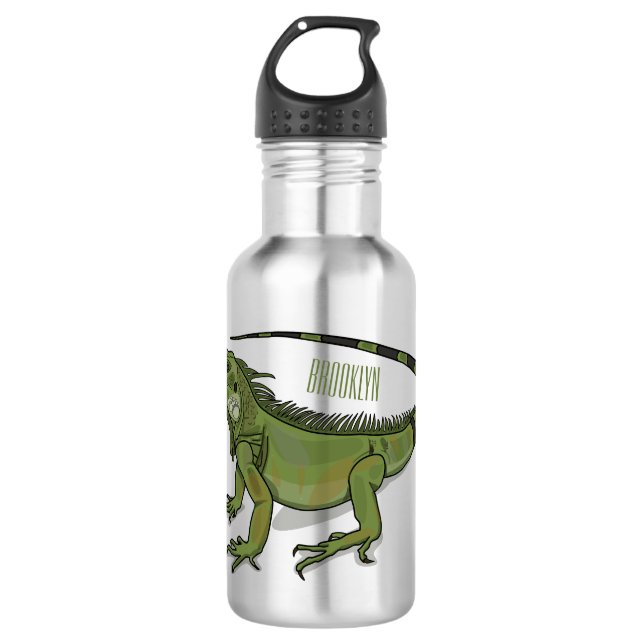 Botella De Agua Ilustracion personalizado de Iguana (Anverso)