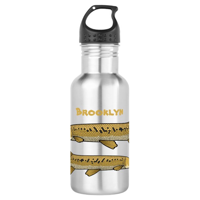 Botella De Agua Ilustracion personalizado de lagarto (Anverso)