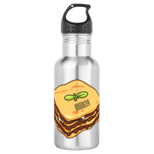 Botella De Agua Ilustracion personalizado de Lasagna