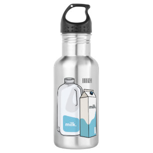 Botella De Agua Ilustracion personalizado de leche