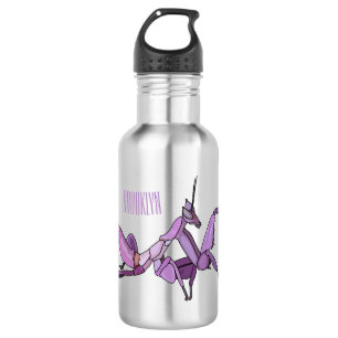 Botella De Agua Ilustracion personalizado de mantis orquídea