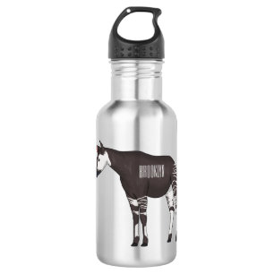 Botella De Agua Ilustracion personalizado de Okapi