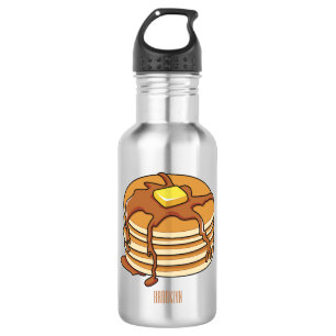Botella De Agua Ilustracion personalizado de panqueques