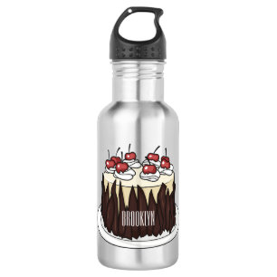 Botella De Agua Ilustracion personalizado de pasteles de la Selva 