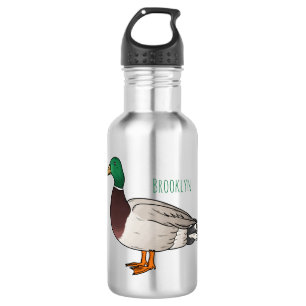 Botella De Agua Ilustracion personalizado de pato mallard