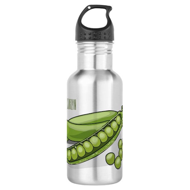 Botella De Agua Ilustracion personalizado de Pea (Anverso)
