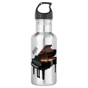 Botella De Agua Ilustracion personalizado de piano