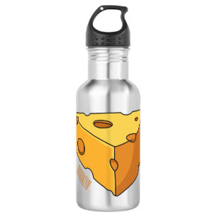 Botella De Agua Ilustracion personalizado de queso