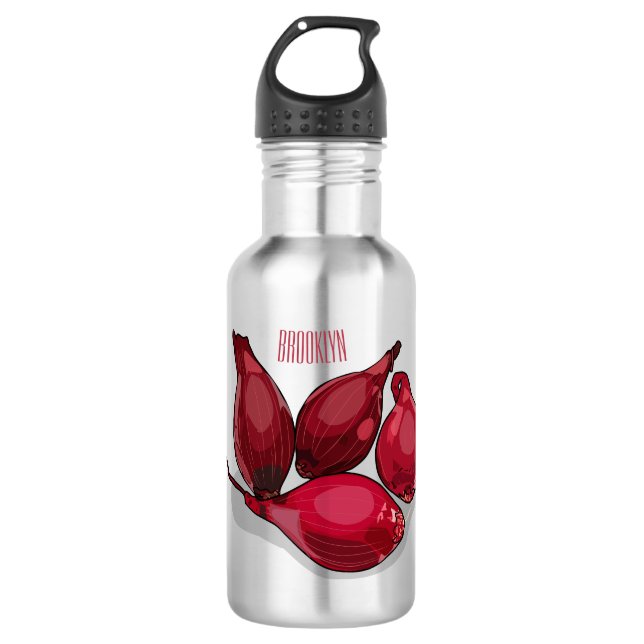 Botella De Agua Ilustracion personalizado de Shallot (Anverso)