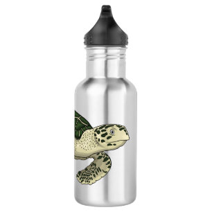 Botella De Agua Ilustracion personalizado de tortugas marinas