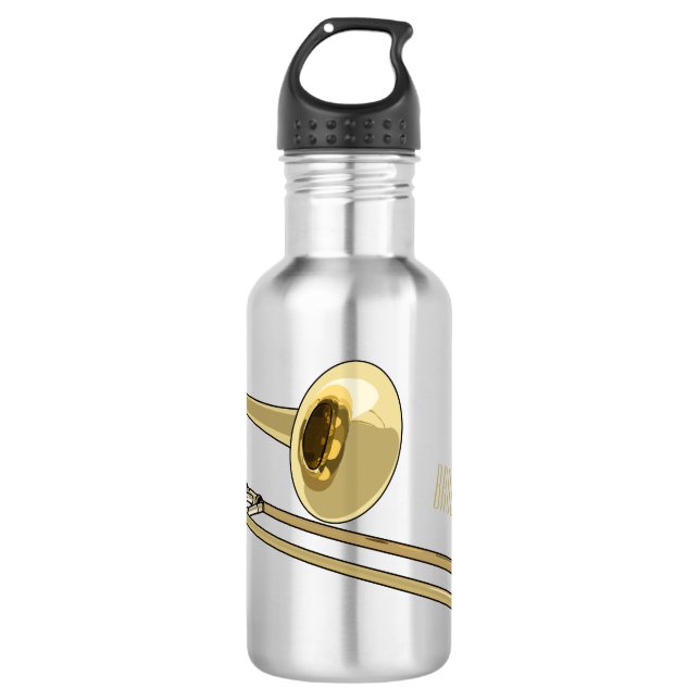 Botella De Agua Ilustracion personalizado de Trombone (Anverso)
