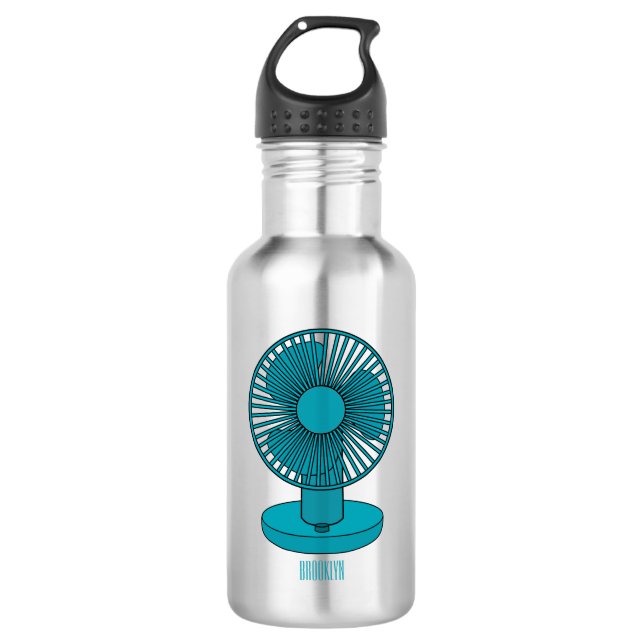 Botella De Agua Ilustracion personalizado de ventilador (Anverso)