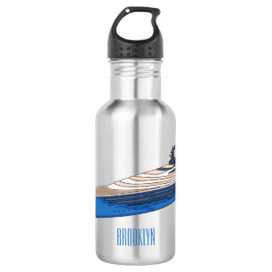 Botella De Agua Ilustracion personalizado de yates