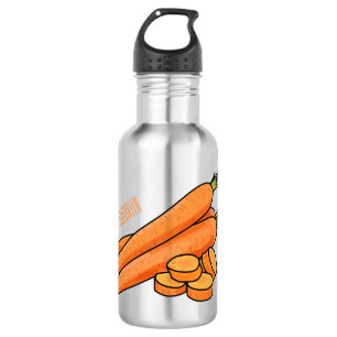 Botella De Agua Ilustracion personalizado de zanahoria