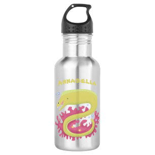 Botella De Agua Ilustracion personalizado gracioso de moray verde