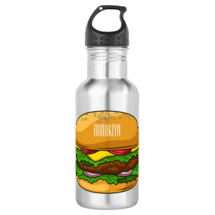 Botella De Agua Ilustracion personalizado Hamburger