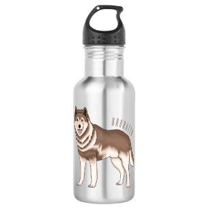 Botella De Agua Ilustracion personalizado husky siberiano