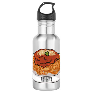 Botella De Agua Ilustracion personalizado Spaghetti