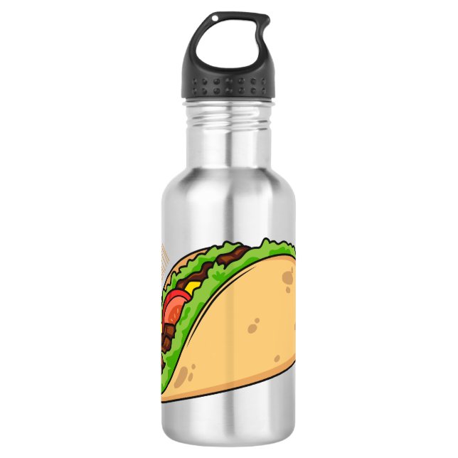 Botella De Agua Ilustracion personalizado Taco (Anverso)