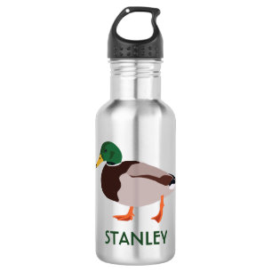 Botella De Agua Ilustracion realista Mallard Duck personalizado