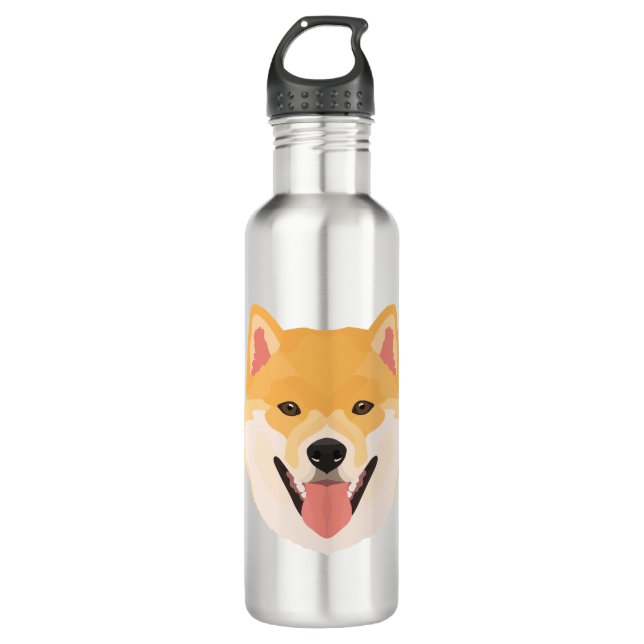Botella De Agua Ilustracion Shiba Inu (Anverso)