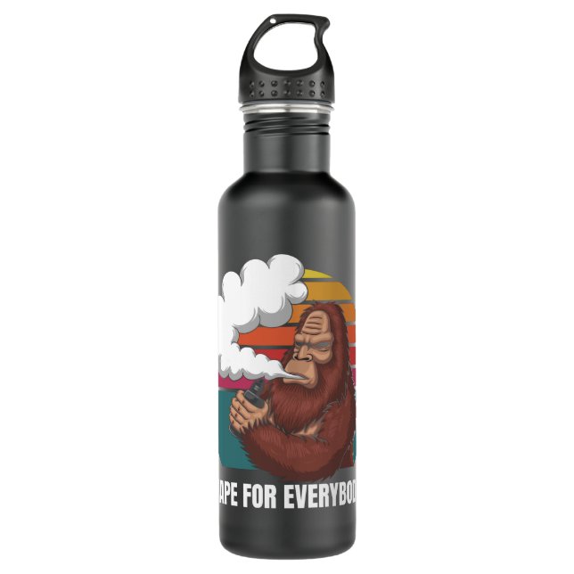 Botella De Agua ilustracion vectorial bigfoot vape (Anverso)