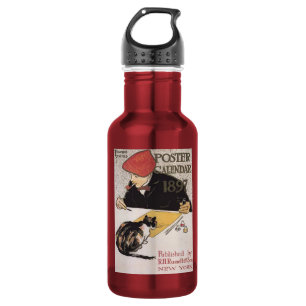 Botella De Agua Ilustrador y gato, Edward Penfield