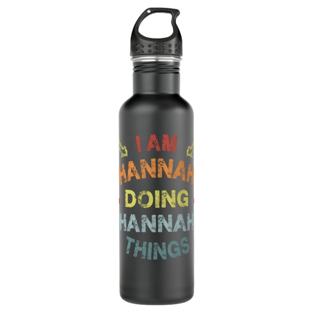 Botella De Agua I'm Hannah Doing Hannah Things Cool Funny Christma (Anverso)