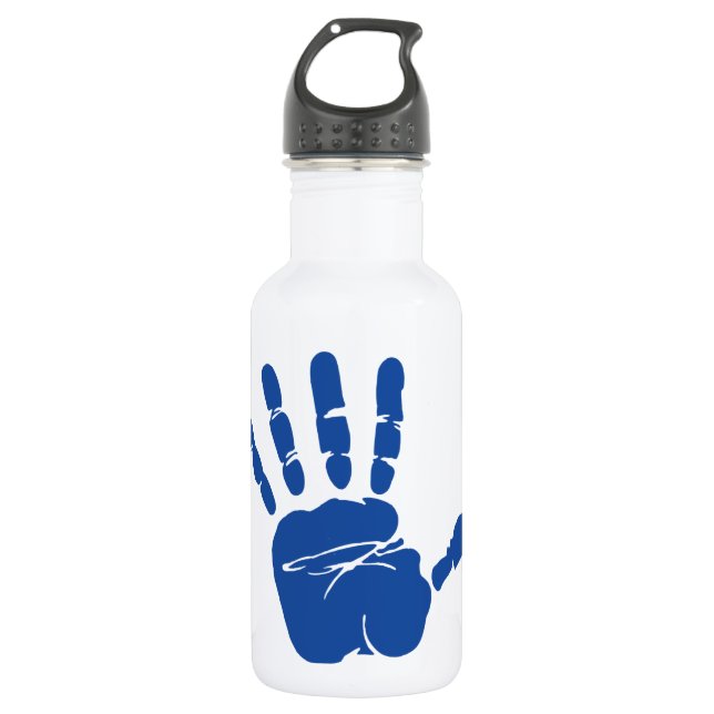 Botella De Agua Imagen de impresión de la mano (Anverso)