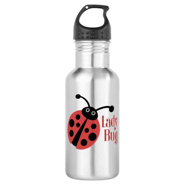 Botella De Agua Imagen de Lady Bug Animal (Anverso)