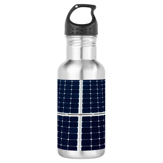 Botella De Agua Imagen divertida del panel de energía solar (Anverso)