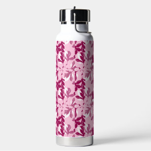 Botella De Agua Impresión botánica de magnolia rosa