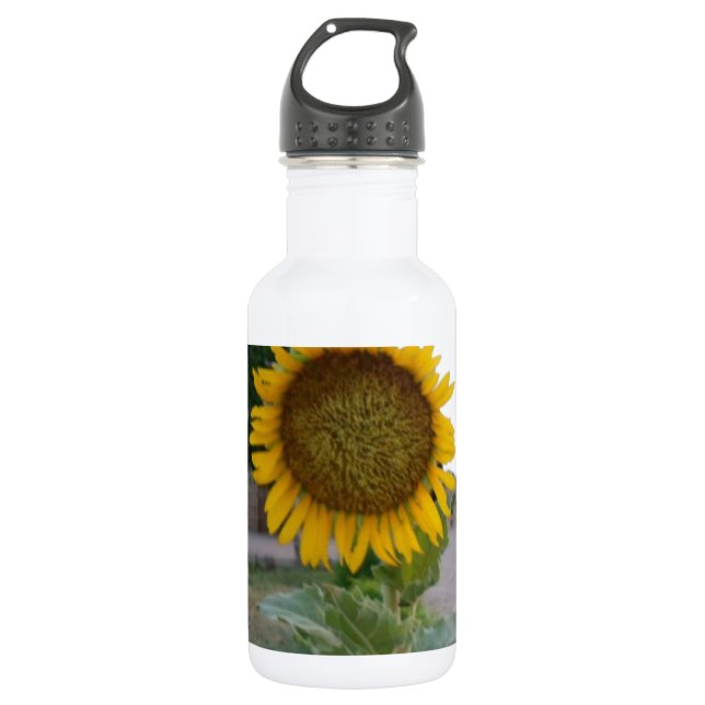 Botella De Agua Impresión de arte de girasol (Anverso)
