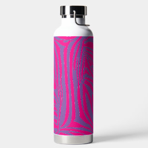 Botella De Agua Impresión de cebra rosa