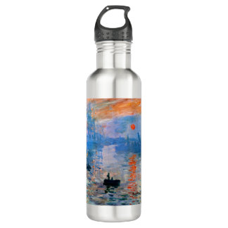 Botella De Agua Impresión de Claude Monet, amanecer (1872)