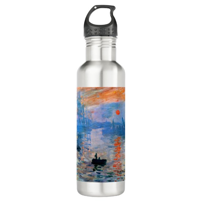 Botella De Agua Impresión de Claude Monet, amanecer (1872) (Anverso)