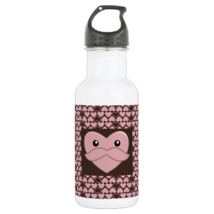 Botella De Agua Impresión de corazón suave