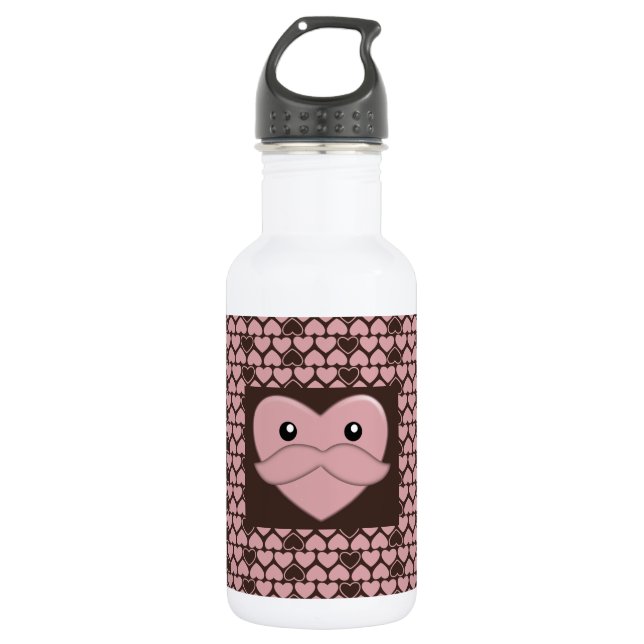 Botella De Agua Impresión de corazón suave (Anverso)
