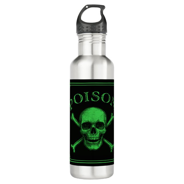 Botella De Agua Impresión de diseño de Halloween con cráneo de env (Anverso)