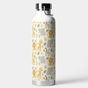 Botella De Agua impresión de guardería de animales de safari